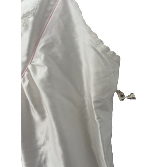 Vintage R Michael Alan white satin nightgown embrodiered Marshall Fields - Picture 3 of 4